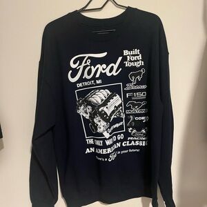 Ford Men's Navy Graphic Crewneck Sweater